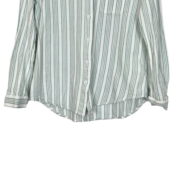 Beach Lunch Lounge Striped Long Sleeve Button Down Shirt - Picture 3 of 7
